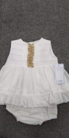 Girls Eva Cream Dress and Pants 1034 - CLEARANCE PRICE - NOW ONLY £10