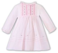             Girls Sarah Louise Dress 012464 Pink and White