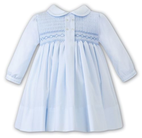             PRE ORDER - Girls Sarah Louise Dress 012481 Blue and White