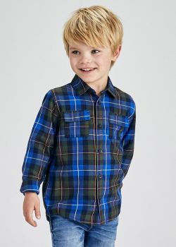 Boys Mayoral Long Sleeve Shirt 4162 Navy 10