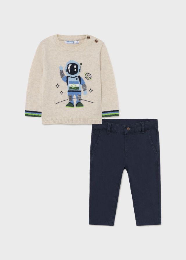 Boys Mayoral Sweater and Trousers Set 2538 Blue 92
