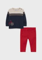 Boys Mayoral Sweater and Trousers Set 2538 Red 91