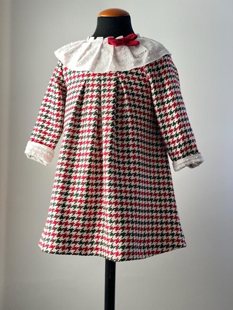  Girls Cuka Red, White and Green Dress 21995