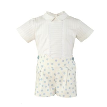Boys Miranda Blue Polka Dot Set 146