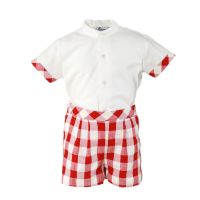 Boys Miranda Red and White Set 518