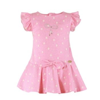 Girls Miranda Pink Polka Dot Dress 600