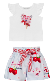   Girls Balloon Chic Cherry Top and Shorts Set 528 328