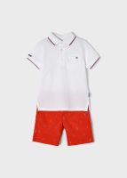 Boys Mayoral Polo Shirt and Shorts Set 3269 Red