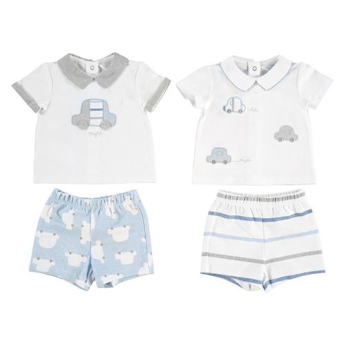 PRE ORDER Boys Mayoral T Shirt and Shorts 1649 Sky - 2 Pack
