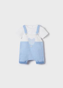 Boys Mayoral Knitted Dungaree and T shirt 1645