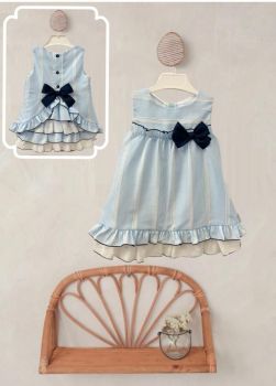 Girls Cuka Blue, White and Navy Dress 80171