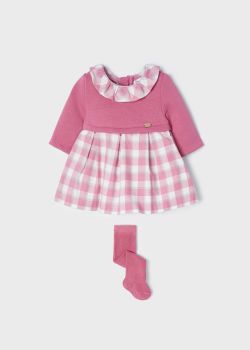 PRE ORDER Girls Mayoral Dress and Tights 2804 Camellia 95