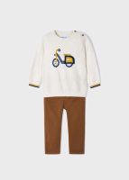 Boys Mayoral Jumper and Trouser Set 2538 Coffee 25