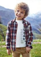 NEW FOR AW22/23 Boys Mayoral Shirt 4185 Plum 63