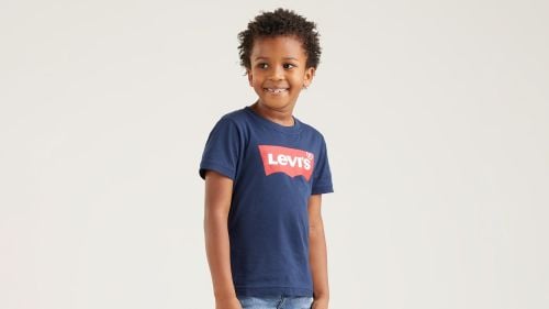          Boys Levis Jeans Batwing T Shirt - Navy