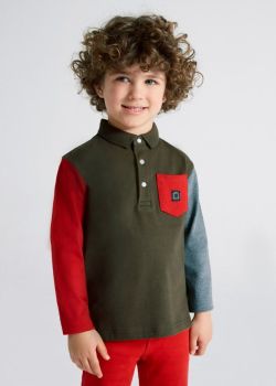  NEW FOR AW22/23 Boys Mayoral Long Sleeve Polo Shirt and Trousers 4182 517