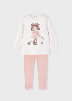  NEW FOR AW22/23 Girls Mayoral Top and Leggings Set 4765 Rose 72
