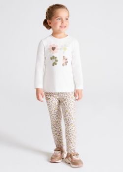  NEW FOR AW22/23 Girls Mayoral Top and Leggings Set 4777 Natural 16
