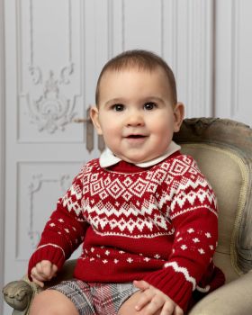 Boys Caramelo Fairisle 3 Piece Set  1013100 Red