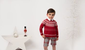 Boys Caramelo Fairisle 3 Piece Set  103199 Red