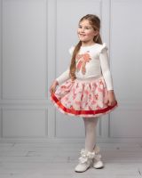 Girls Caramelo Ballet Pump Skirt Set 012266 Red