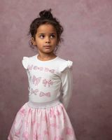 Girls Caramelo Bow Skirt Set 012268 Pink