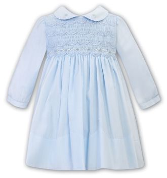               Girls Sarah Louise Dress 012781 Blue and White - PRE ORDER