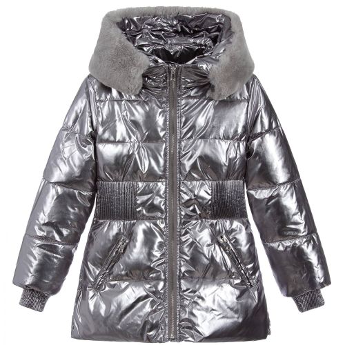 CLEARANCE PRICE Girls Mayoral Silver Coat Age 12 Years