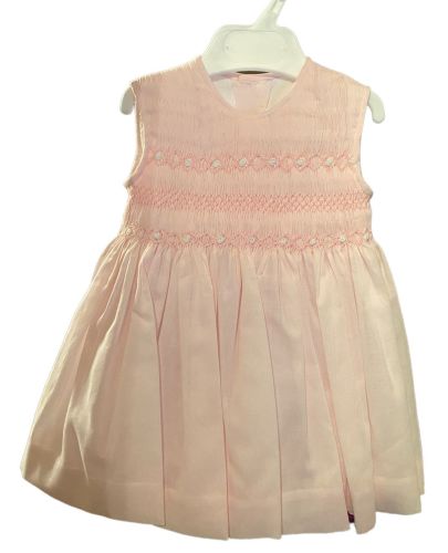 CLEARANCE PRICE Girls Pink Hand Smocked Dress Age 12 Months