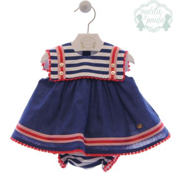 CLEARANCE PRICE Red, White and Navy Marta Y Paula Dress and Pants Age 3 Months