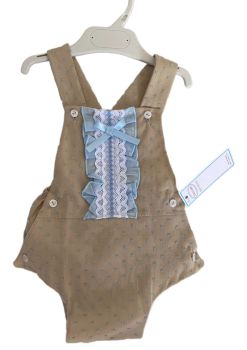 CLEARANCE PRICE Girls Eva Camel and Blue Romper 1207