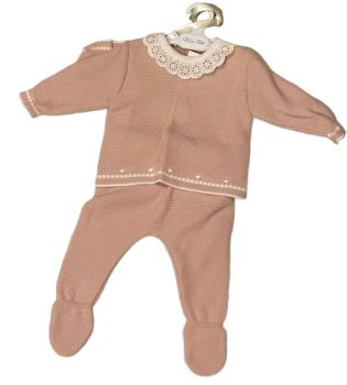 CLEARANCE PRICE Girls Popys Pink Knit Set Age 9 Months