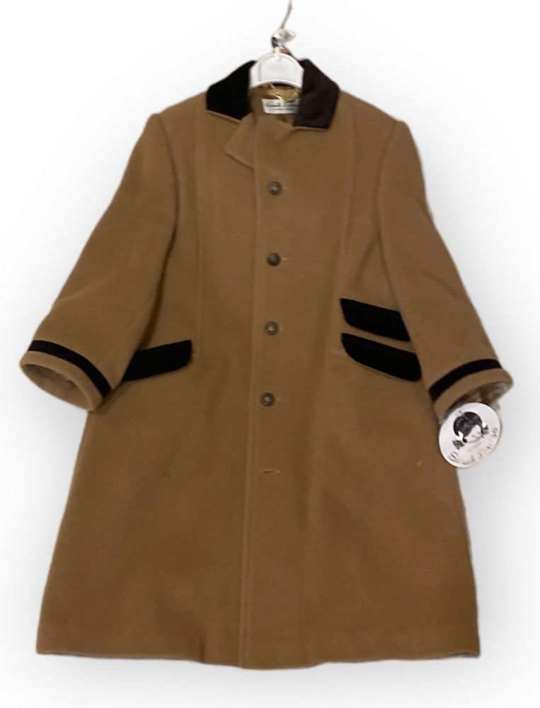 CLEARANCE PRICE Boys Sarah Louise Camel Overcoat and matching Cap Age 4 Years