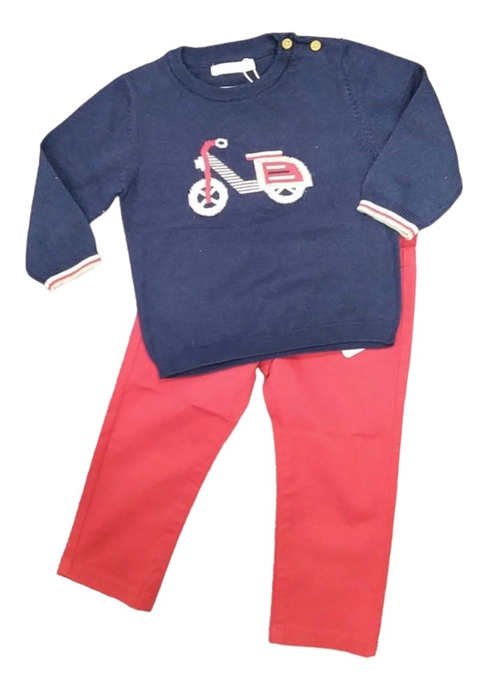 NEW FOR AW22/23 Boys Mayoral Jumper and Trouser Set 2538 Red 26
