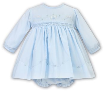 Girls Sarah Louise Dress and Pants 012762 Blue and White