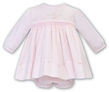 Girls Sarah Louise Dress and Pants 012762 Pink and White