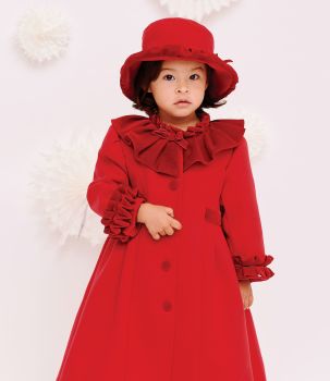 Girls Sarah Louise Coat and Hat 012871 Red