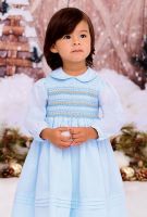 Girls Sarah Louise Dress 012753 Blue