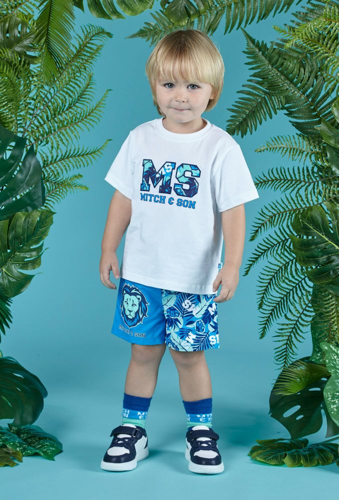 PRE ORDER SS23 Boys Mitch & Son Kyle T Shirt and Kennedy Shorts Set MS23212