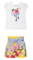 Girls Balloon Chic Lemon Floral Top and Shorts Set 514 324