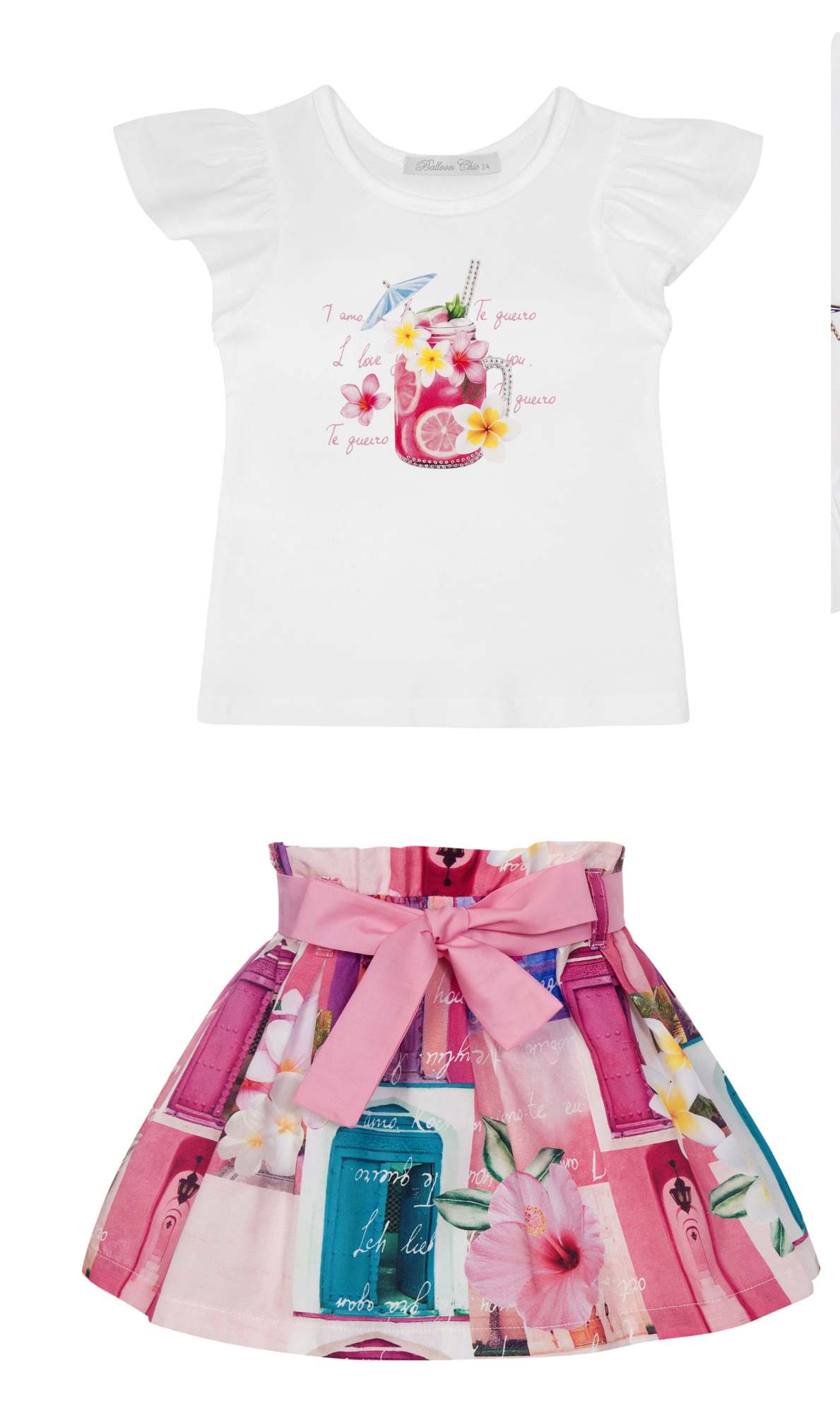 Girls Balloon Chic Pink Top And Skirt Set 519 711 girls-balloon-chic-pink-top-and-skirt-set-519-711