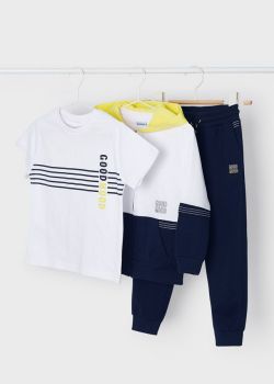 SS23 Boys Mayoral Tracksuit and T Shirt Set 3853 Navy