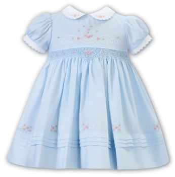 SS23 Girls Sarah Louise Dress 012908 Blue and White