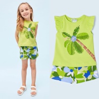 SS23 Girls Mayoral Top and Shorts Set 3215 Lime 91