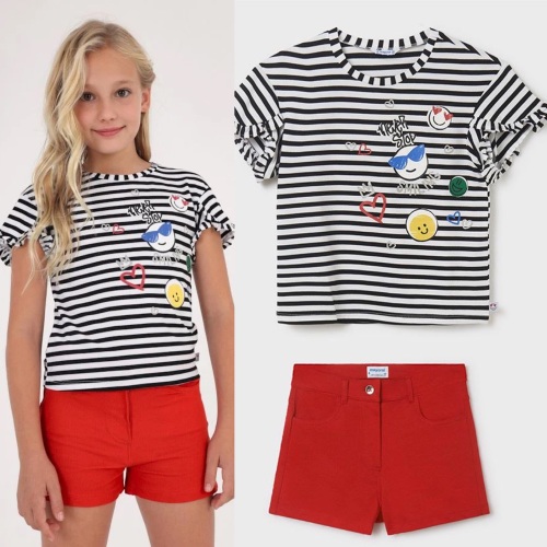 SS23 Girls Mayoral Top and Shorts Set 6054 6240 - PRE ORDER