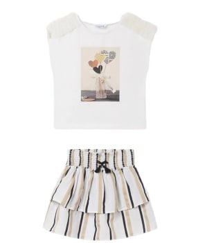 SS23 Girls Mayoral Top and Skirt Set 6043 6902