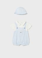 SS23 Boys Mayoral Romper and Hat 1614 Sky