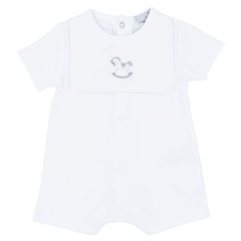 Boys Blues Baby Romper BB1024 White