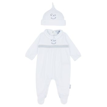 Unisex Blues Baby Babygrow and Hat BB1050