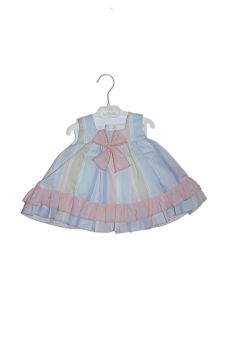 Girls Lor Miral Pink, Blue and Camel Dress 31008